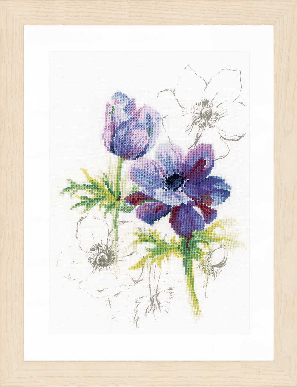 Lanarte Cross Stitch Kit - Anemone (Linen)