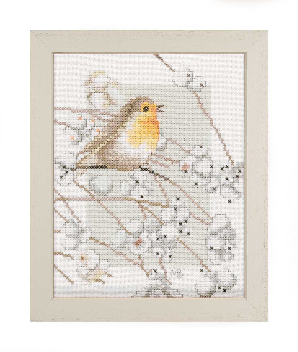 Robin Counted Cross Stitch Kit Lanarte