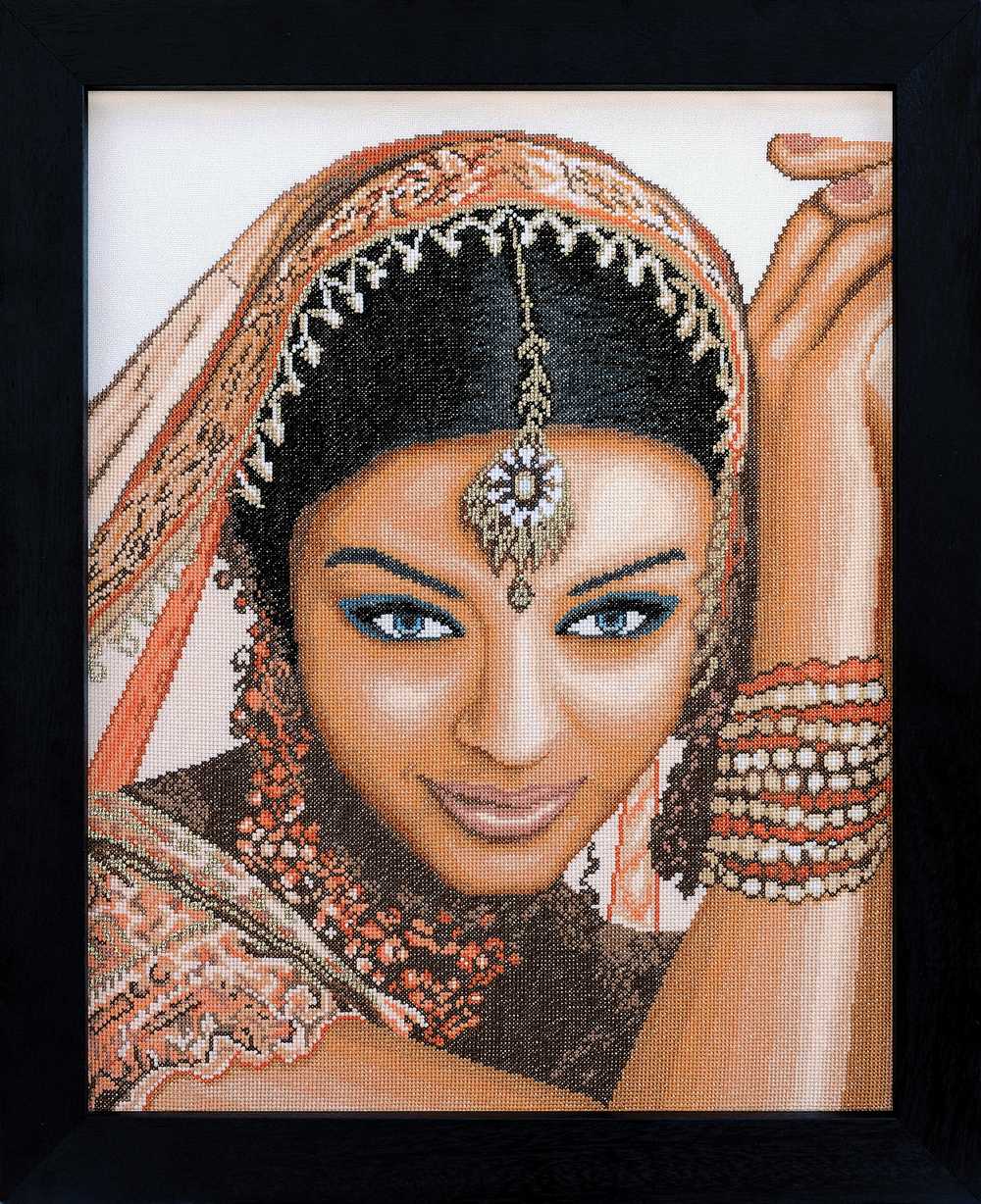 Indian Model Counted Cross Stitch Kit Lanarte