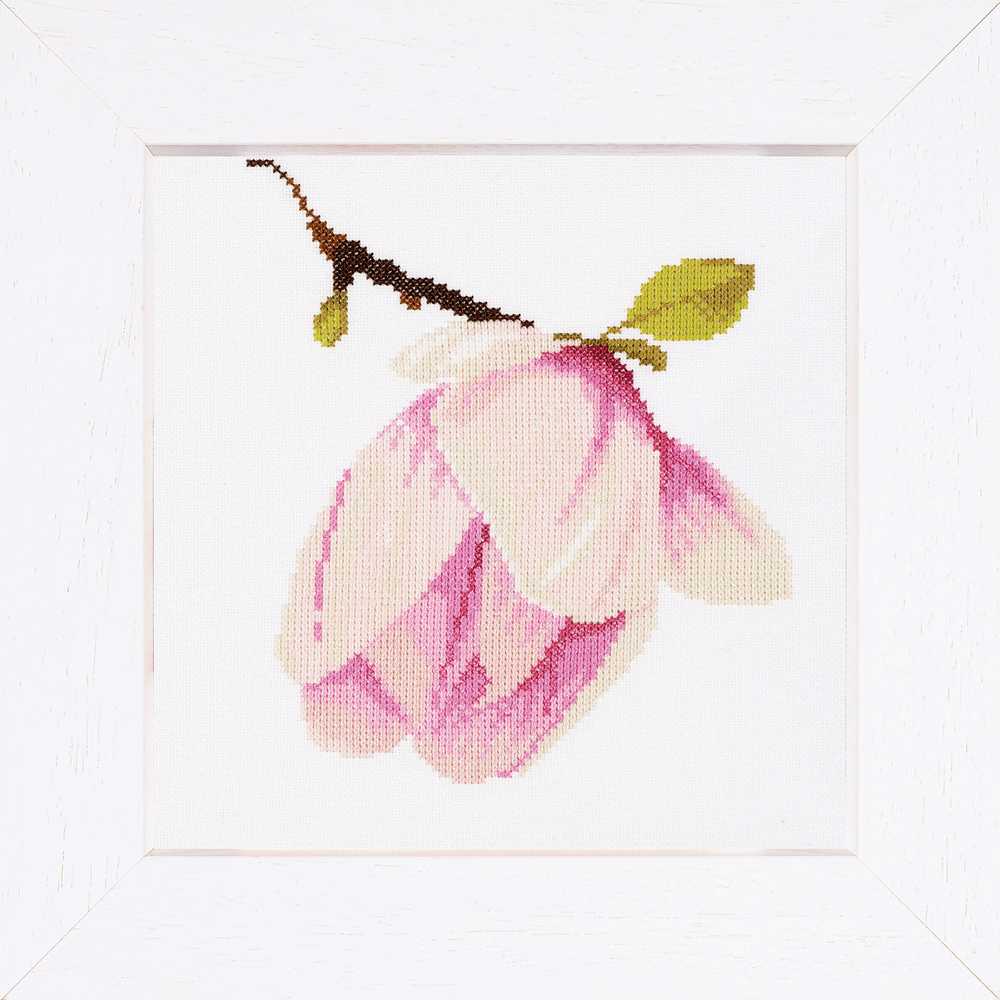 Magnolia Bud (Aida) Counted Cross Stitch Kit Lanarte