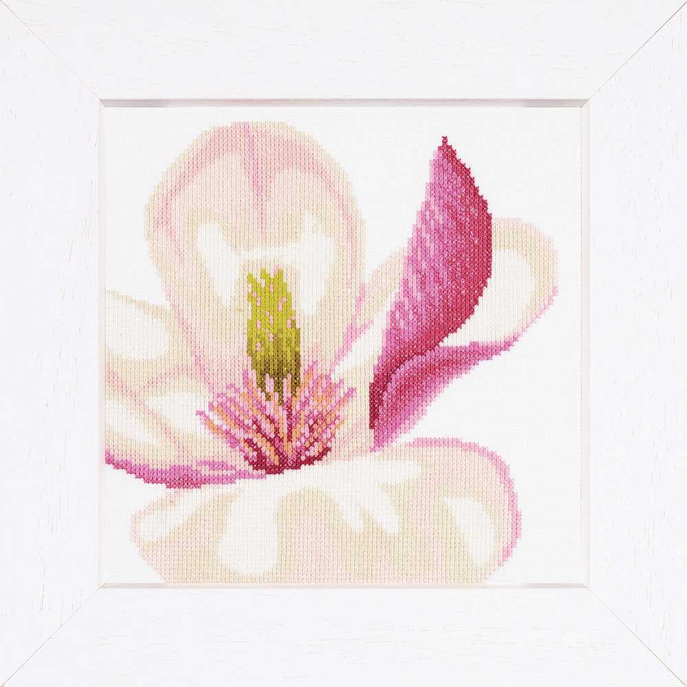 Magnolia Flower (Aida) Counted Cross Stitch Kit Lanarte