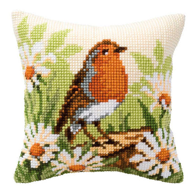 Robin Cushion Front Cross Stitch Kit Vervaco