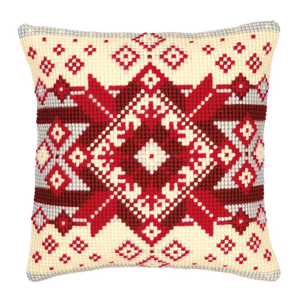 Geometric Cushion 1 Front Cross Stitch Kit Vervaco