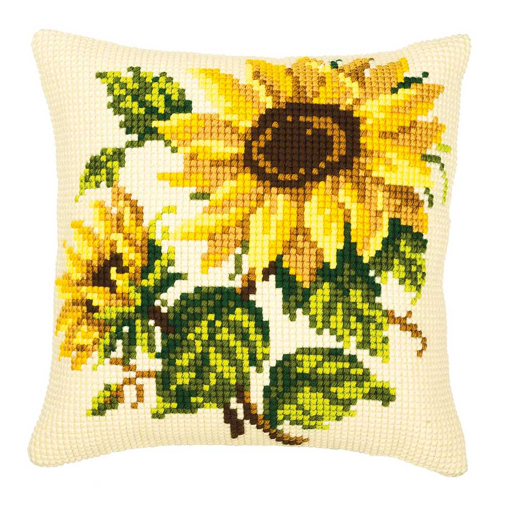 Sunflowers Cushion Front Cross Stitch Kit Vervaco