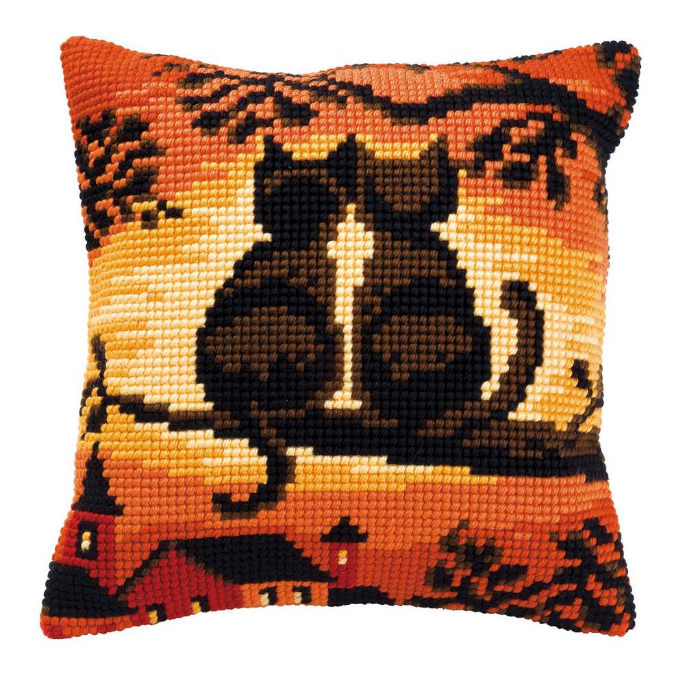 Sunset Cats Cushion Front Cross Stitch Kit Vervaco