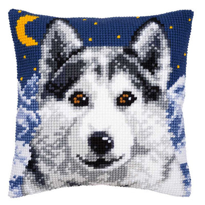 Wolf Cushion Front Cross Stitch Kit Vervaco