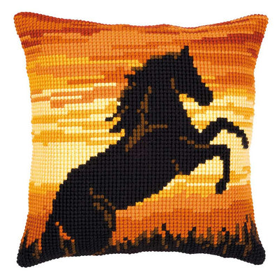 Sunset Stallion Cushion Front Cross Stitch Kit Vervaco