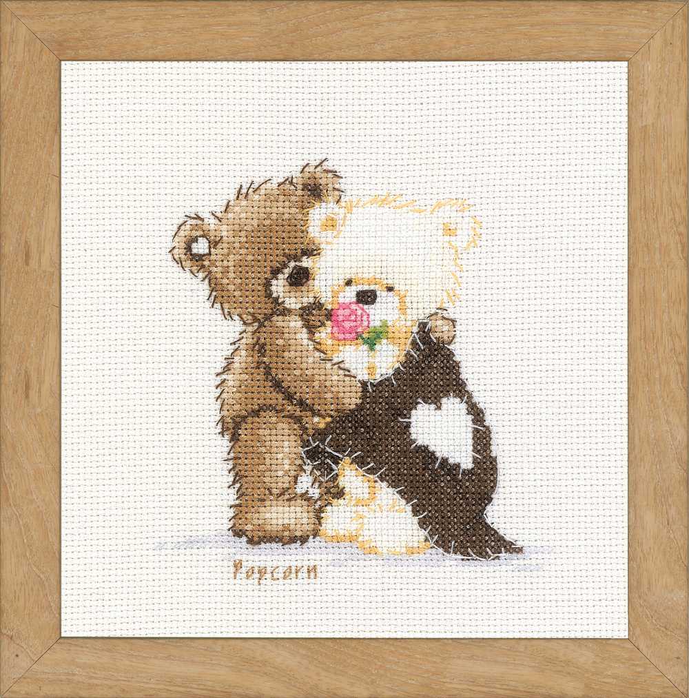 Vervaco Cross Stitch Kit - Popcorn Hugging