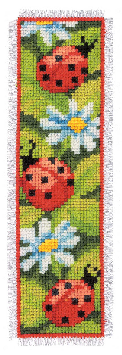Bookmark Ladybirds Cross Stitch Kit Vervaco