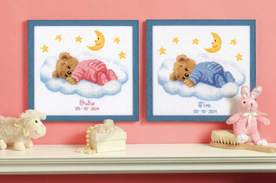 Birth Sampler Clouds Cross Stitch Kit Vervaco