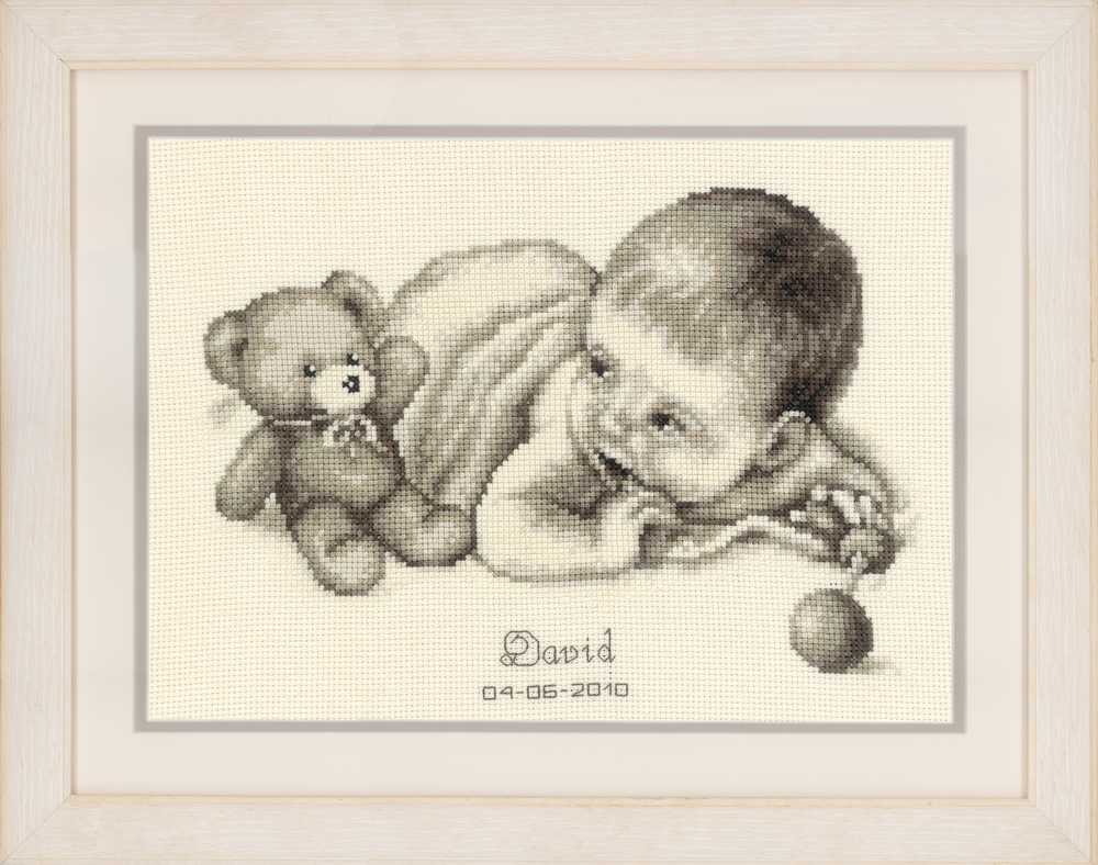 Birth Sampler Baby Cross Stitch Kit Vervaco