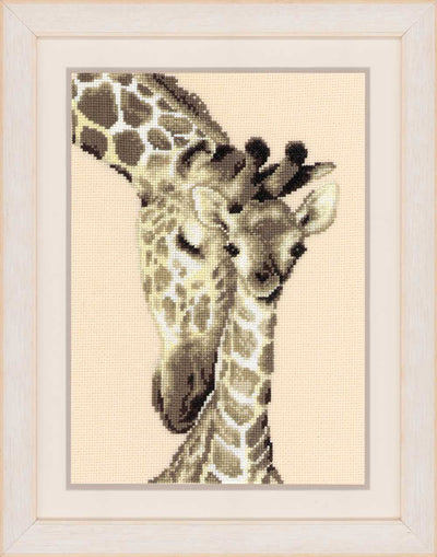 Giraffe Family Cross Stitch Kit Vervaco