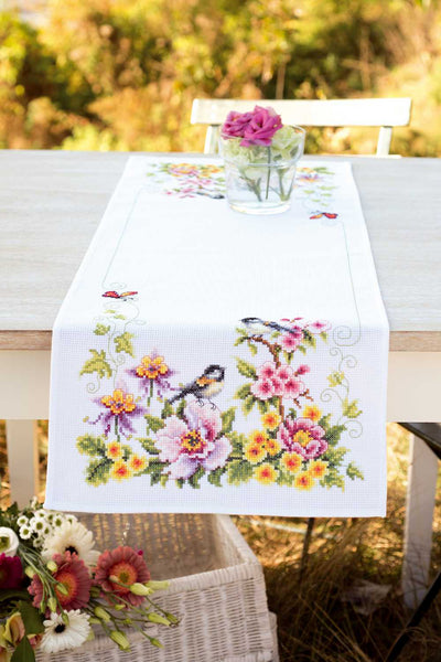 Spring Mood Table Runner Cross Stitch Vervaco