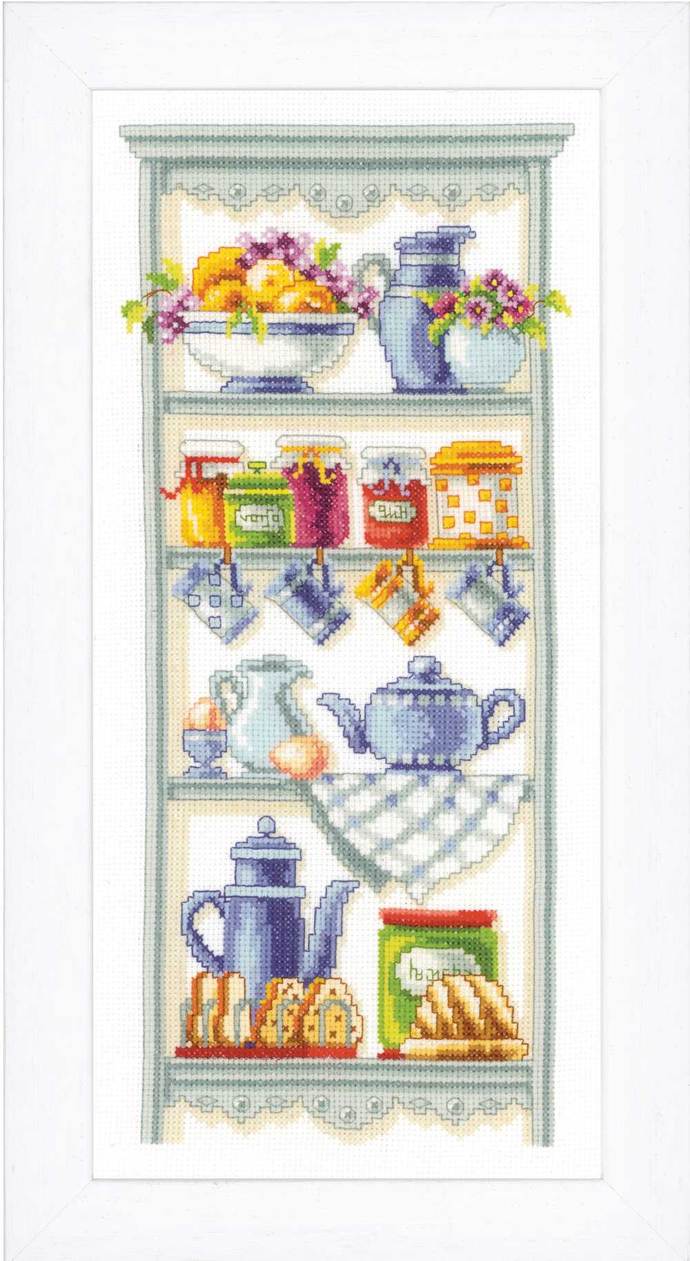 Kitchen Shelf Cross Stitch Kit Vervaco