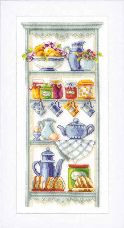Kitchen Shelf Cross Stitch Kit Vervaco
