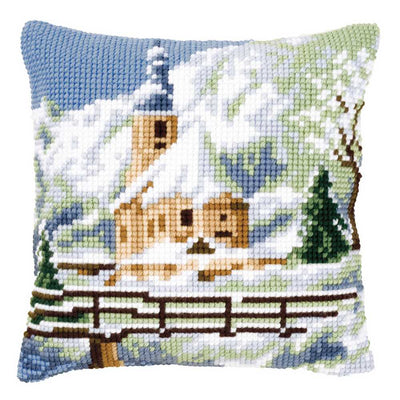 Alpine Scene 2 Cushion Front Cross Stitch Kit Vervaco