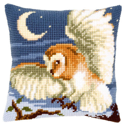 Owl Cushion Front Cross Stitch Kit Vervaco