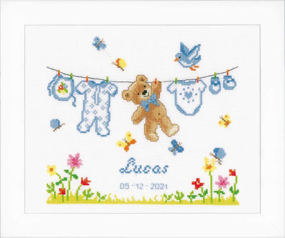 Vervaco Cross Stitch Kit - Bear Birth Sampler