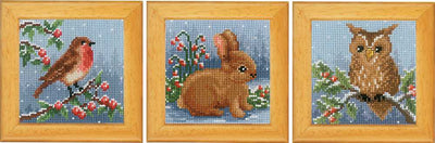 Winter Animals Set Miniatures Cross Stitch Kit - Vervaco
