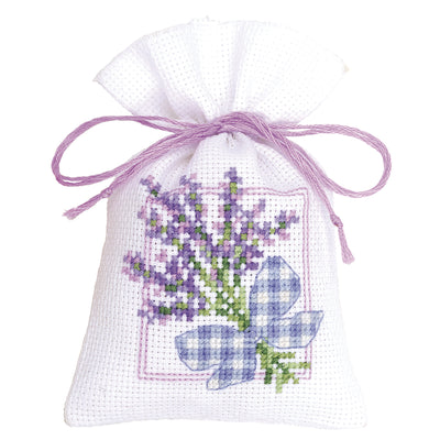 Vervaco Cross Stitch Pot Pourri Bag - Lavender Bow SALE