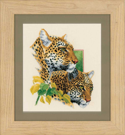 Leopard Duo Cross Stitch Kit Vervaco - Aida