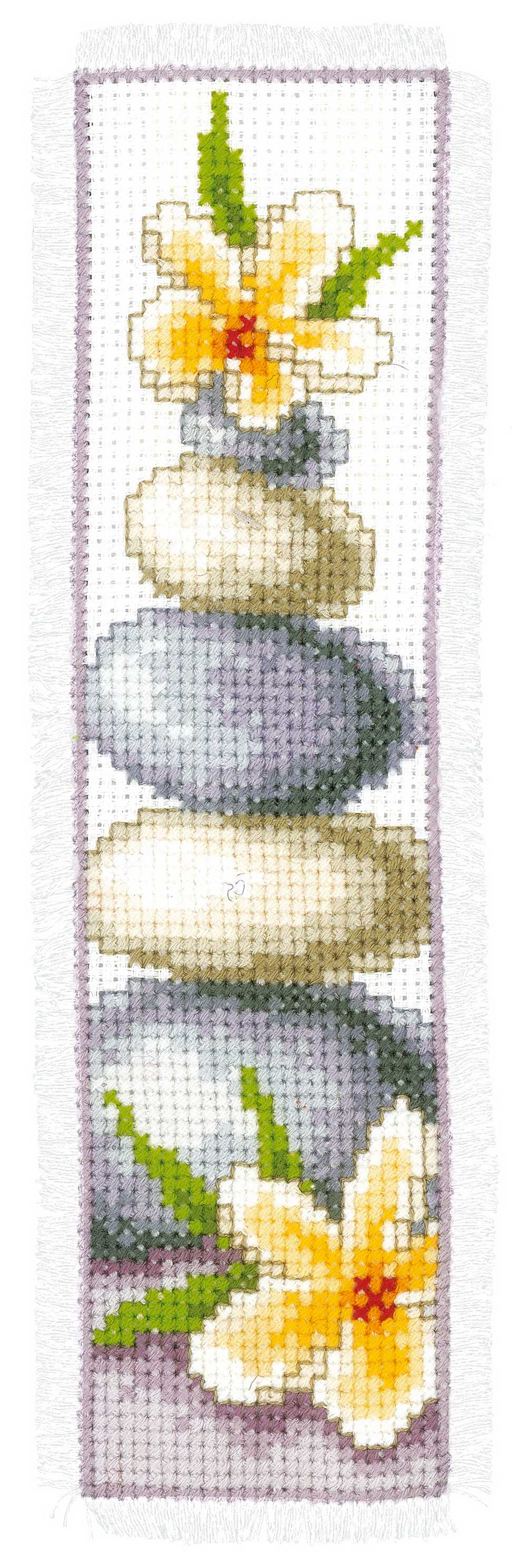 Frangipani Bookmark  Cross Stitch Kit Vervaco