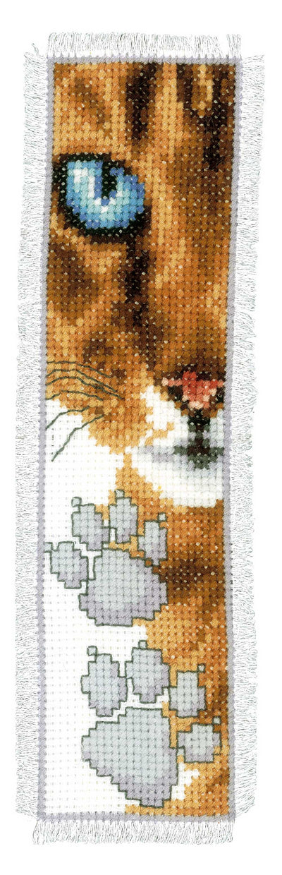 Vervaco Cross Stitch Bookmark Kit - Cat Footprint