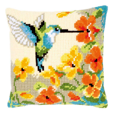 Hummingbird Cushion Front Cross Stitch Kit Vervaco