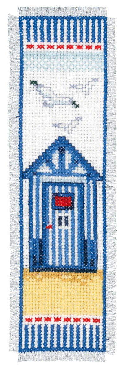 Beach Hut Bookmark Cross Stitch Kit Vervaco