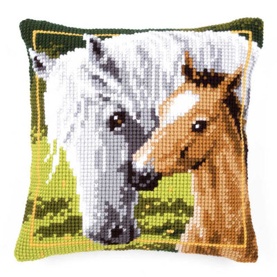Mare and Foal Cushion Front Cross Stitch Kit Vervaco