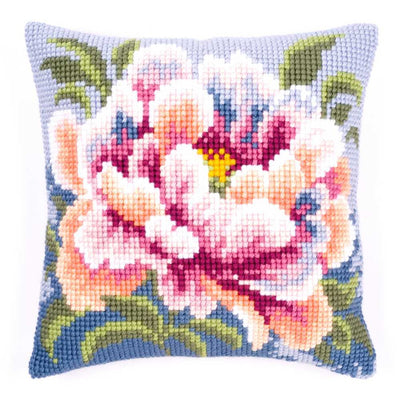 Peony Cushion Front Cross Stitch Kit Vervaco