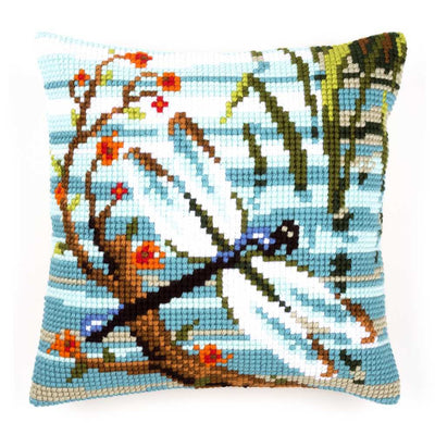 Dragonfly Cushion Front Cross Stitch Kit Vervaco