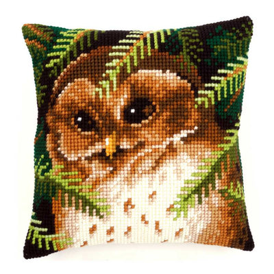 Owl Cushion Front Cross Stitch Kit Vervaco