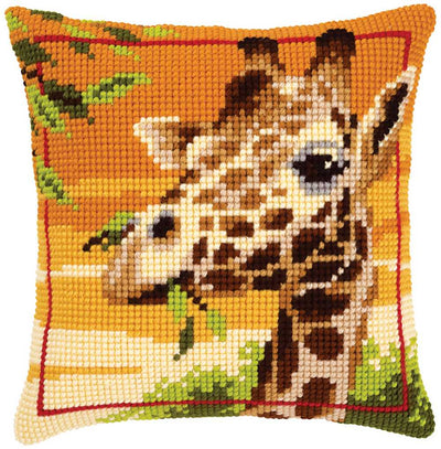 Giraffe Cushion Front Cross Stitch Kit Vervaco