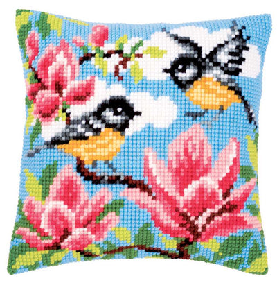 Blue Tits Cushion Front Cross Stitch Kit Vervaco