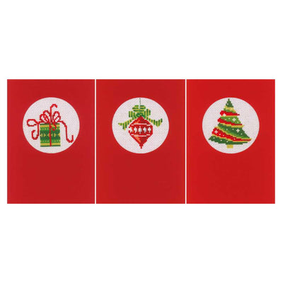 Set of 3 Christmas Cards Cross Stitch - Vervaco