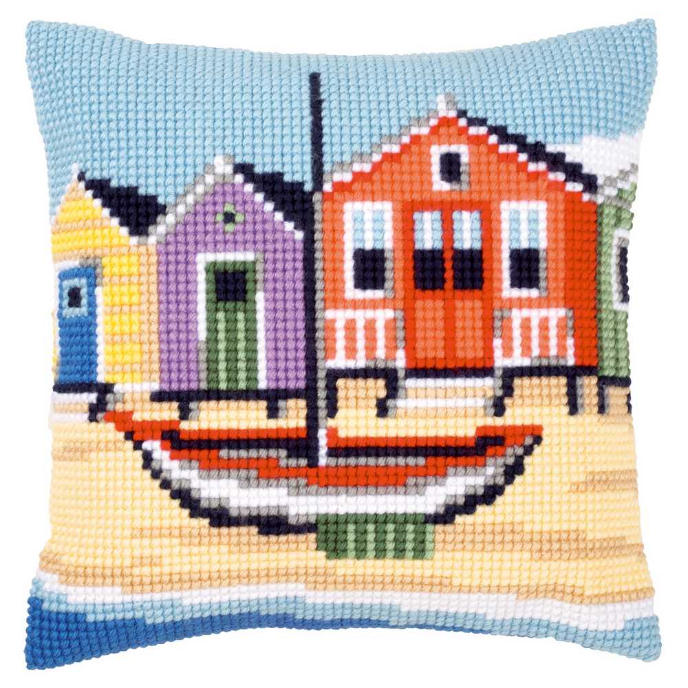 Boat Cushion Front Cross Stitch Kit Vervaco