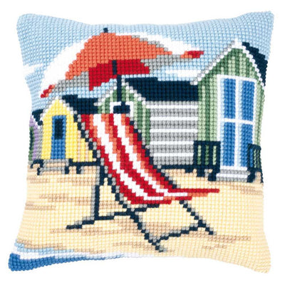 Beach Chair Cushion Front Cross Stitch Kit Vervaco