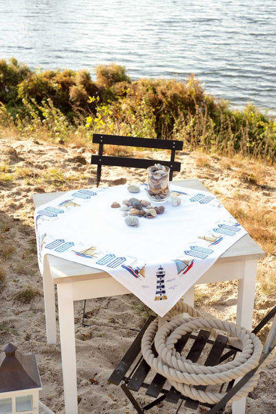 Beach Tablecloth Cross Stitch Kit Vervaco