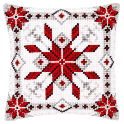 Snow Crystal I Cushion Front Cross Stitch Kit Vervaco