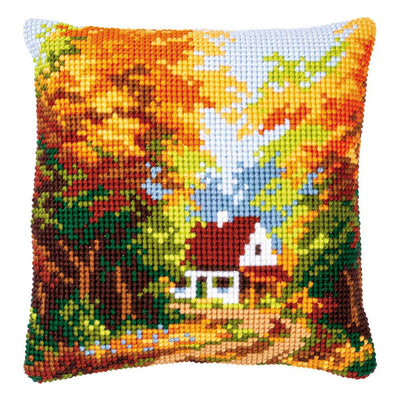 Vervaco Cross Stitch Cushion Kit - Forest House