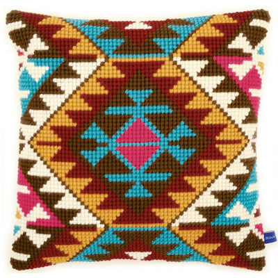 Ethnic Print Cushion Front Cross Stitch Kit Vervaco