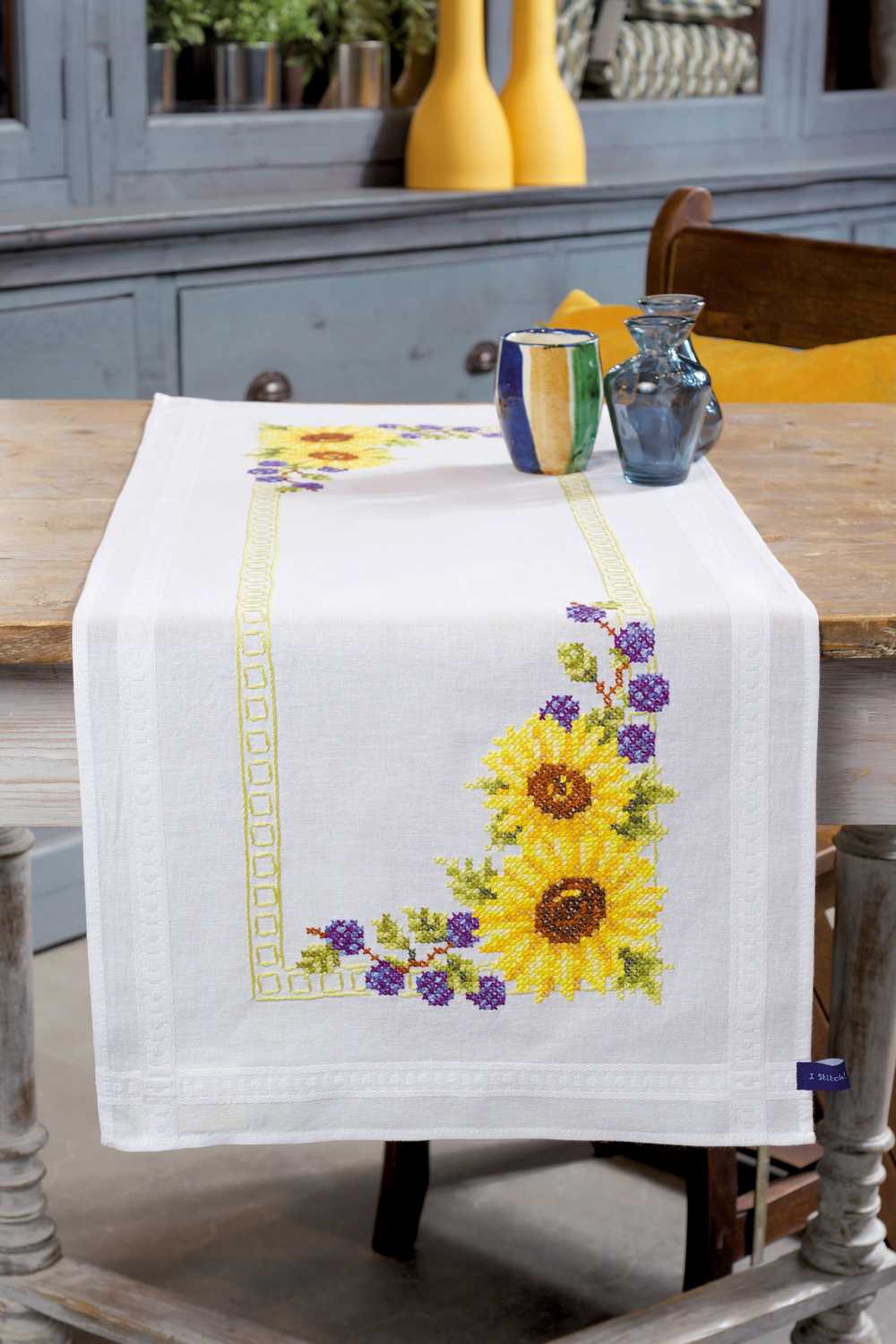 Runner: Sunflowers Embroidery Kit Vervaco