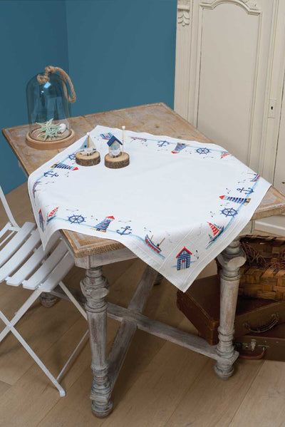 Maritime Design Tablecloth Cross Stitch Kit Vervaco