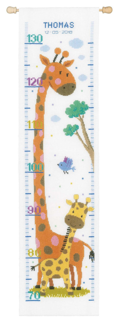 Giraffe Height Chart Cross Stitch Kit Vervaco