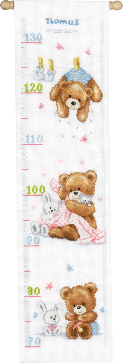 Lovely Bears Height Chart Cross Stitch Vervaco