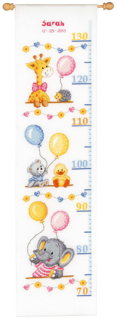 Baby Shower Height Chart Cross Stitch Vervaco