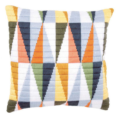 Triangles Long Stitch Cushion Kit Vervaco