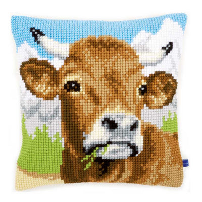 Cow Cushion Front Cross Stitch Kit Vervaco