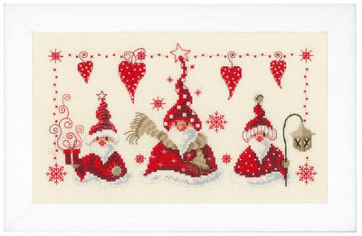 Cheerful Santas Cross Stitch Kit Vervaco